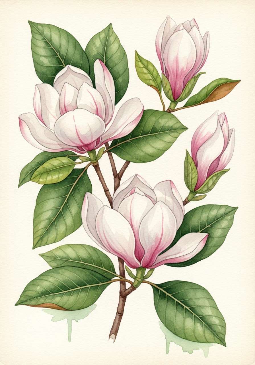 Botanical Watercolor: Magnolia