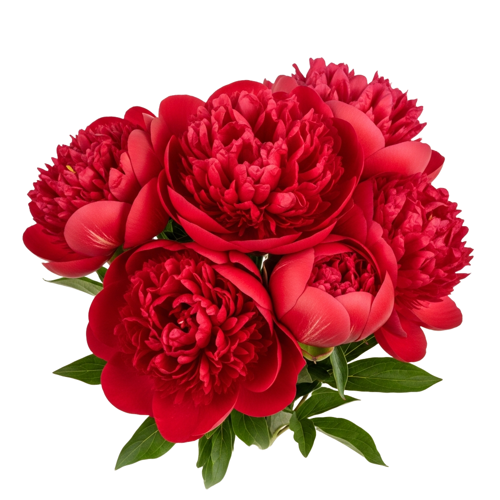 Background removed: transparent peony